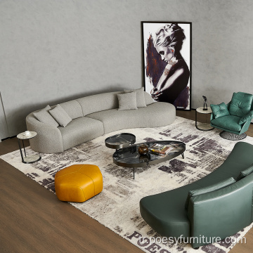 İtalyanca Kavisli Tasarım Ev Mobilya Oturma Odası Kanepeler